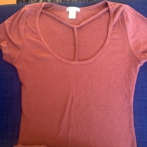 brown cotton t-shirt